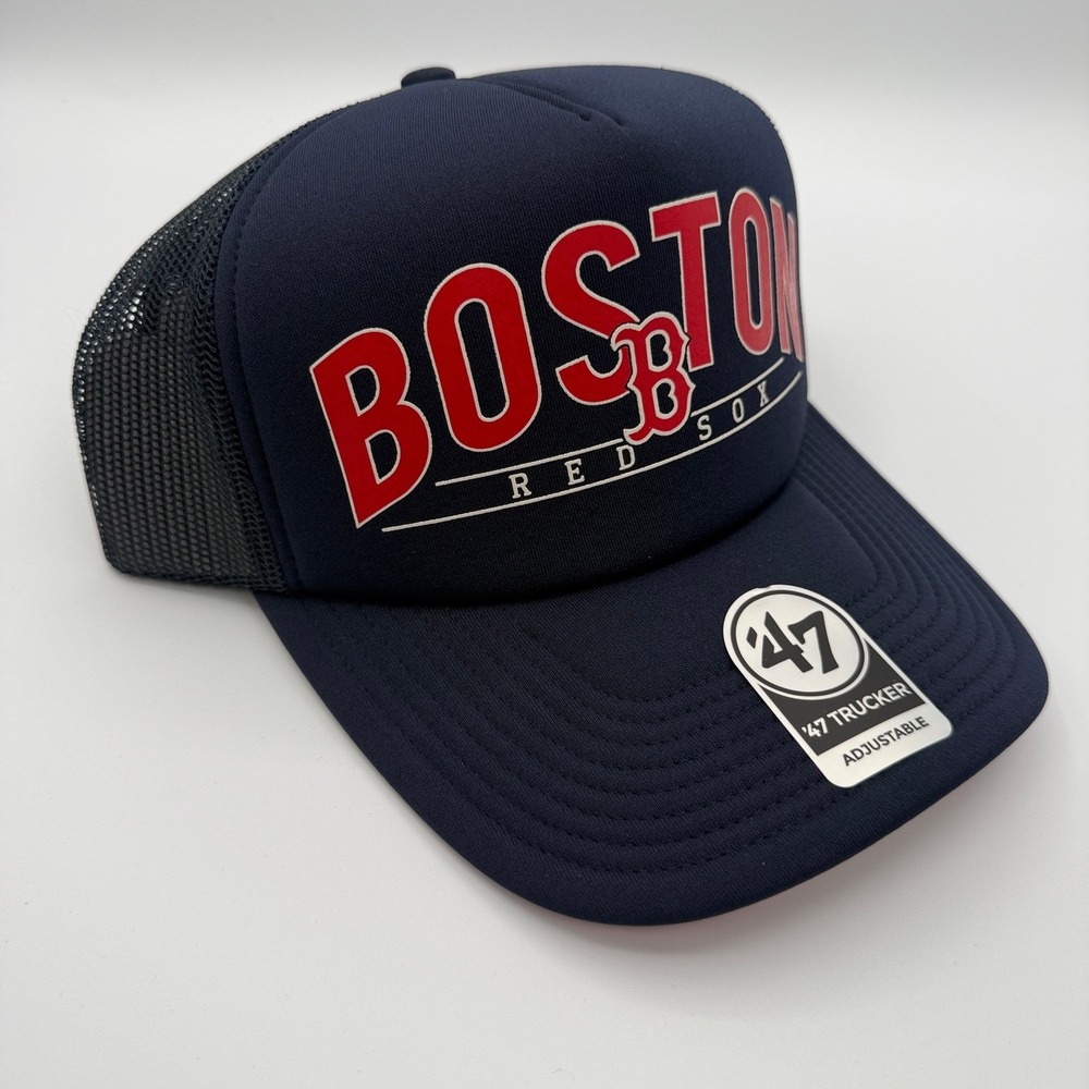 '47 Brand Boston Red Sox Backhaul Trucker Hat Mens OSFA Navy B-BHAUL02KPP-NY - Picture 3 of 8